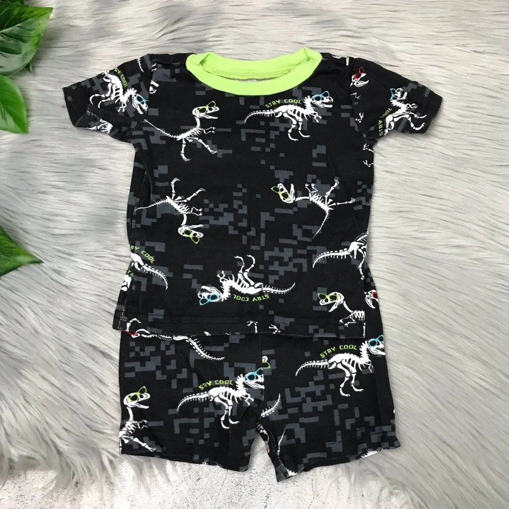 The Children’s Place2-Pc Cotton Dinosaur Pajamas Size 3-6 Months